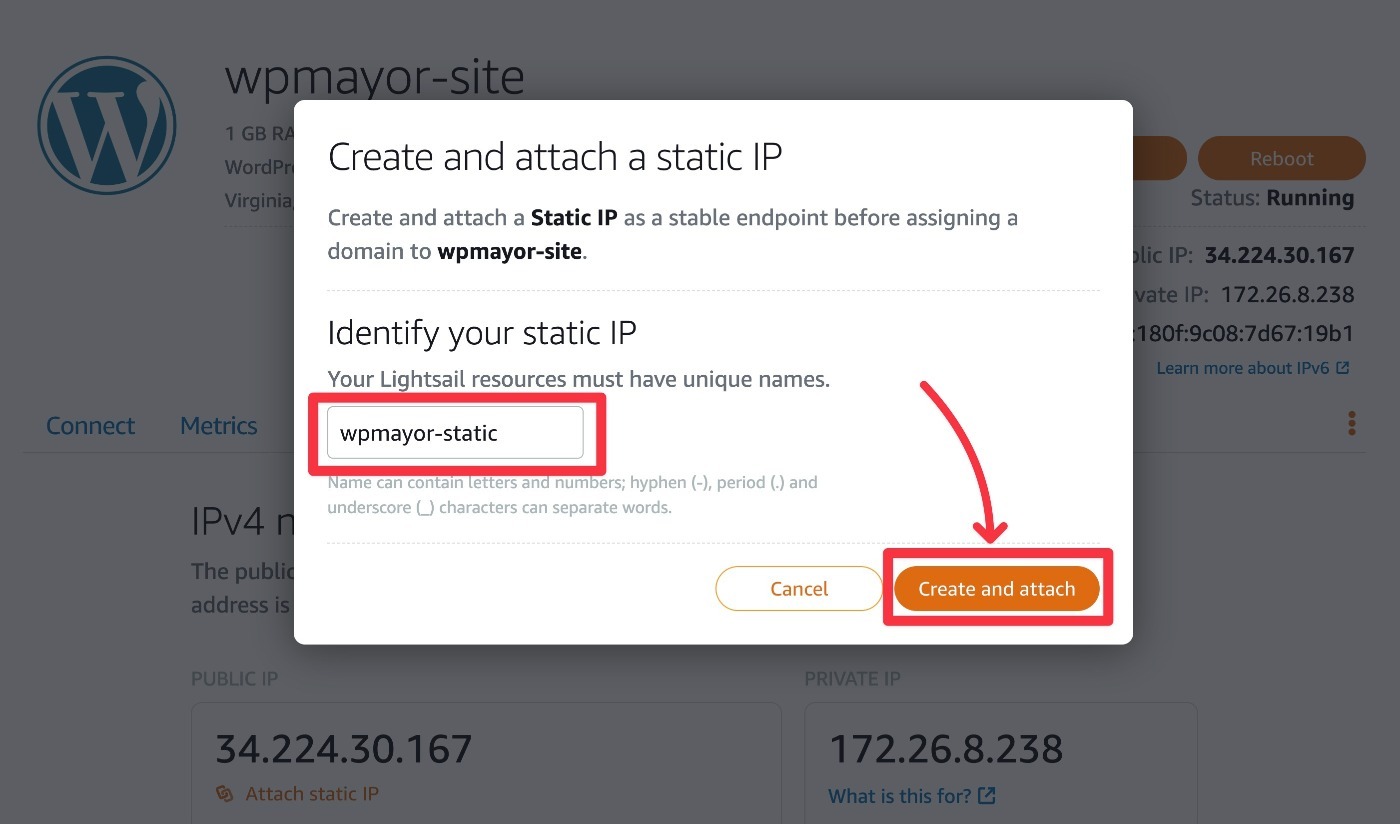 Add a name for your IP