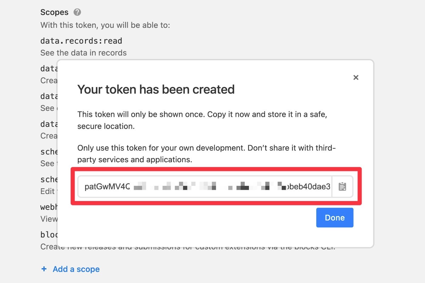 Access token