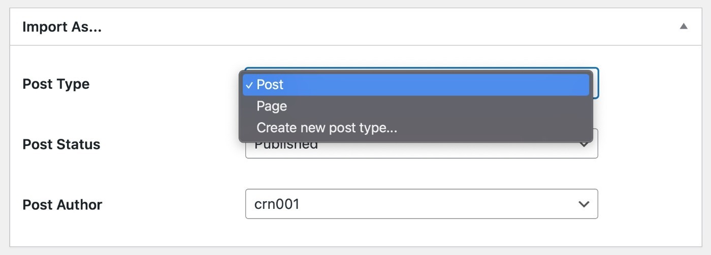 Post type details