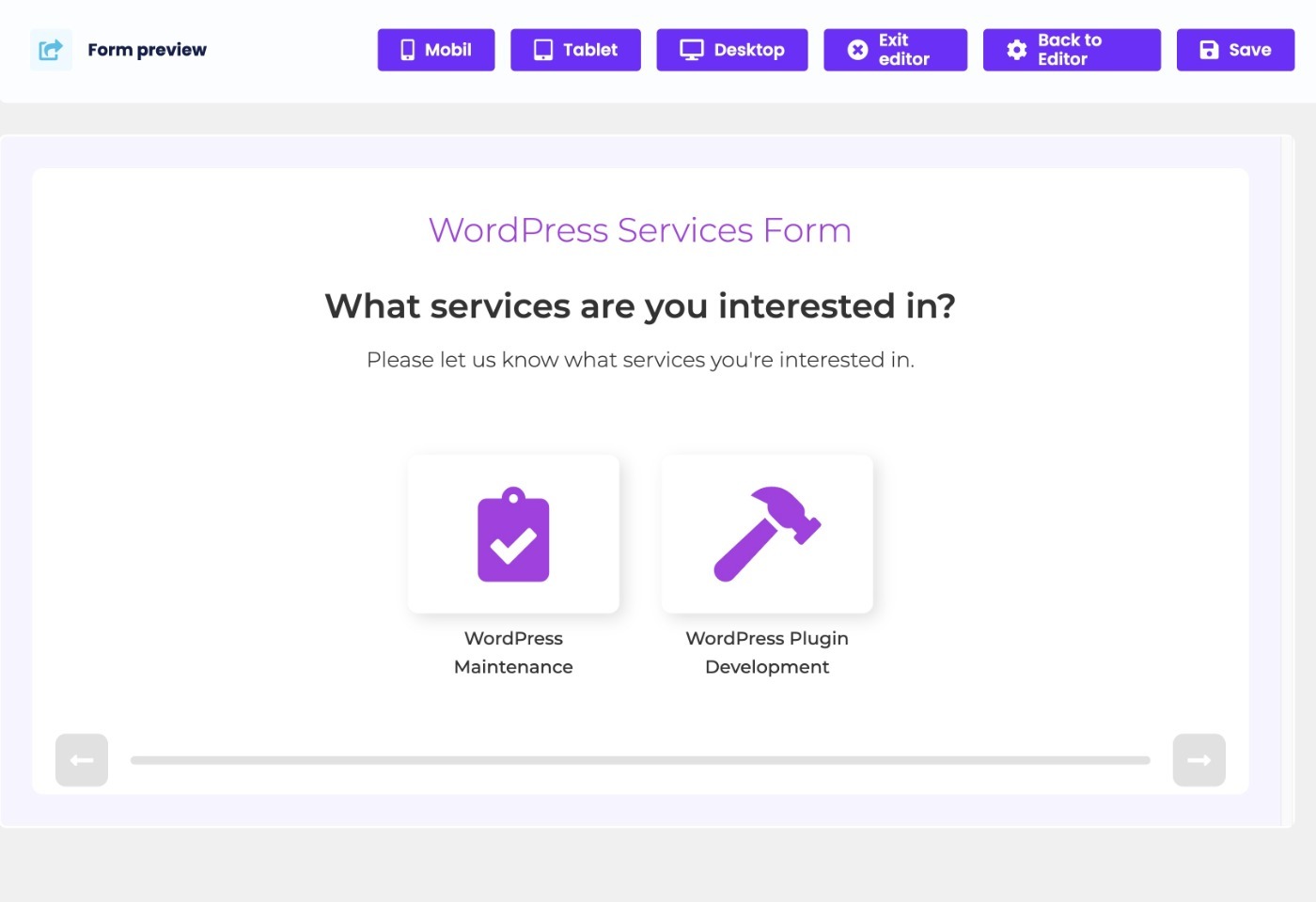 Form preview