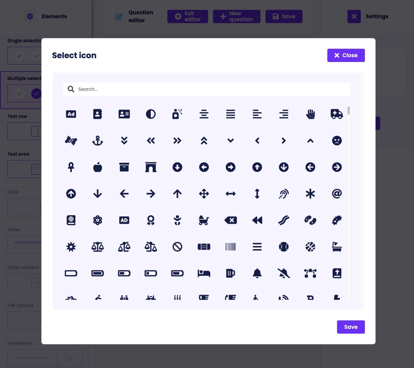 Icon picker