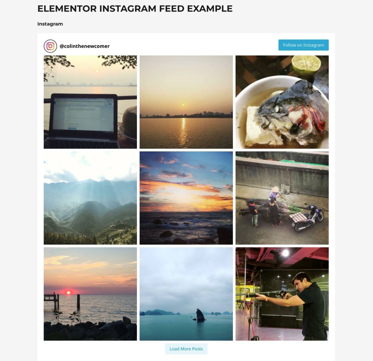 Frontend instagram feed