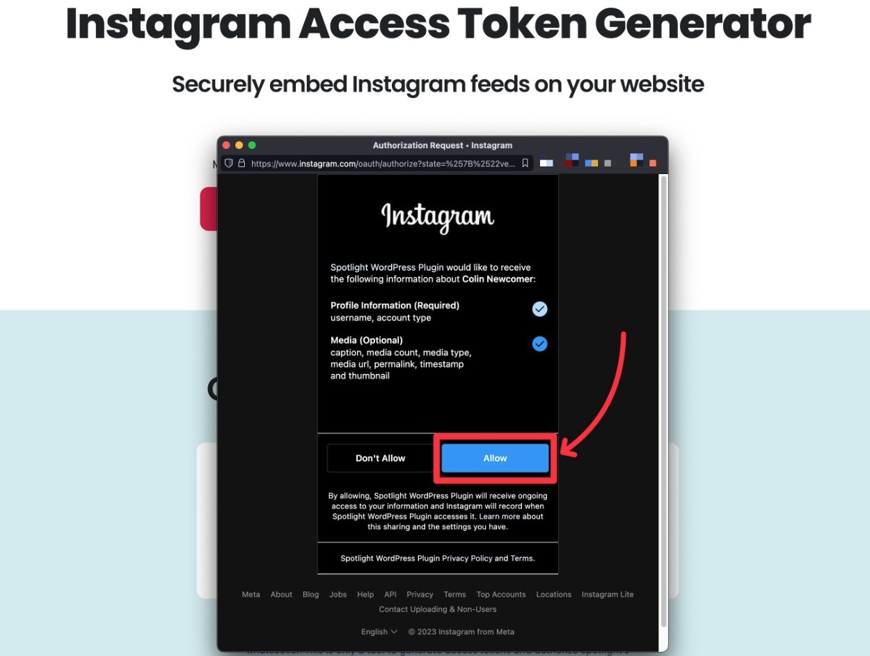 Allow access