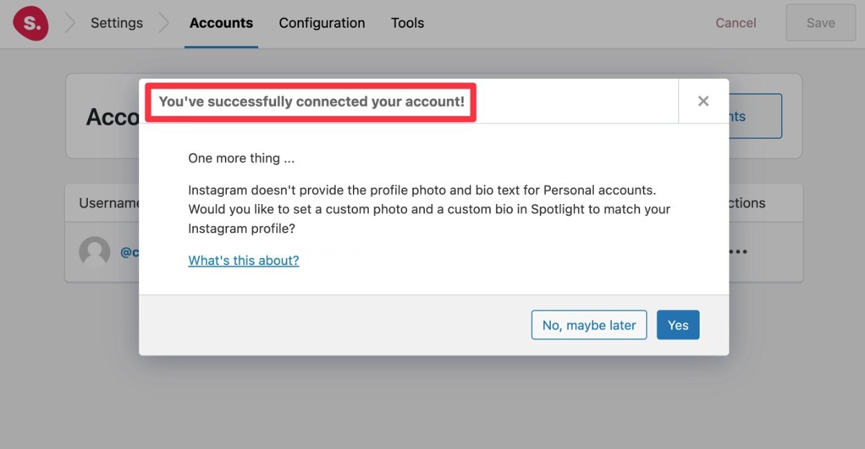 Connected account