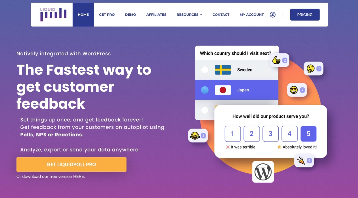 The LiquidPOll website