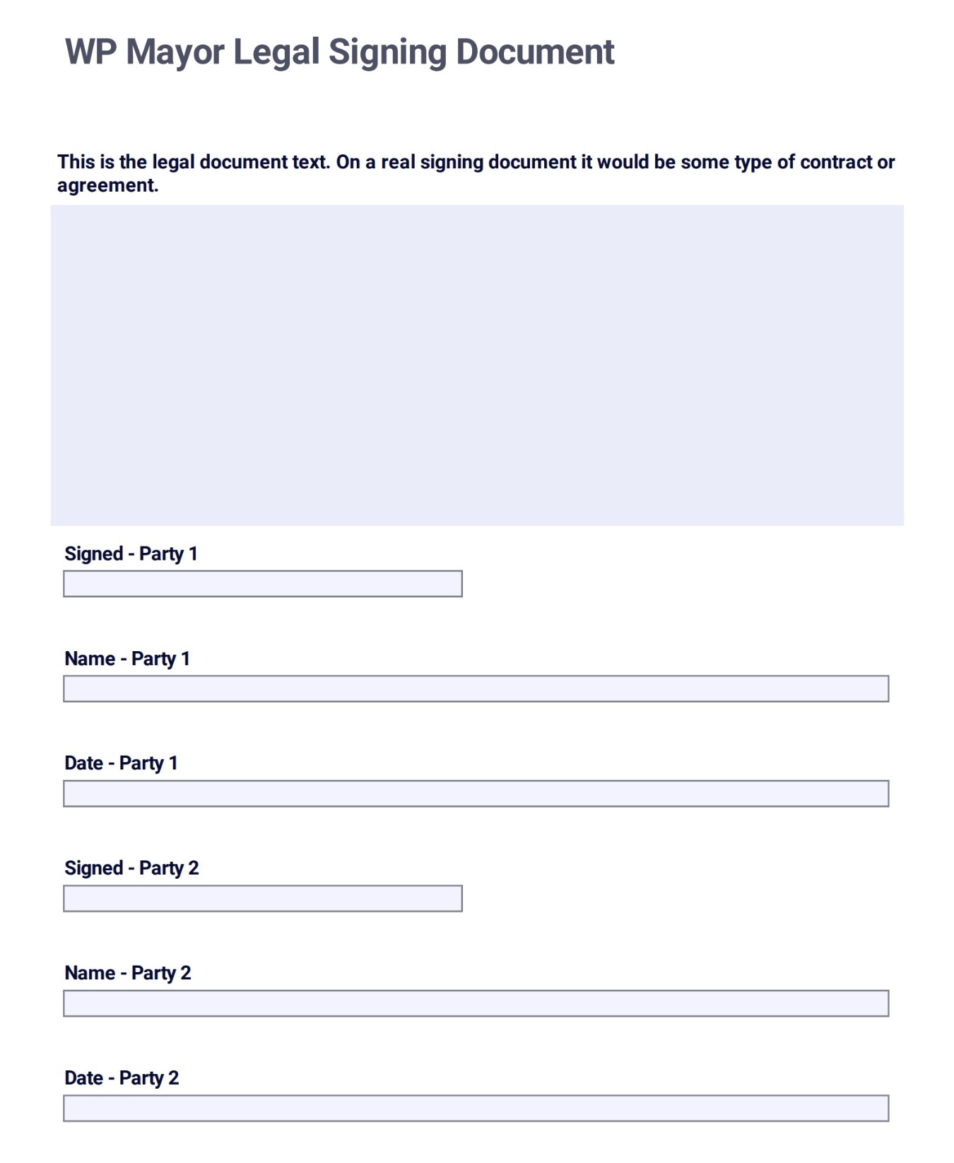 Create a fillable PDF for legal signing with Gravity Forms