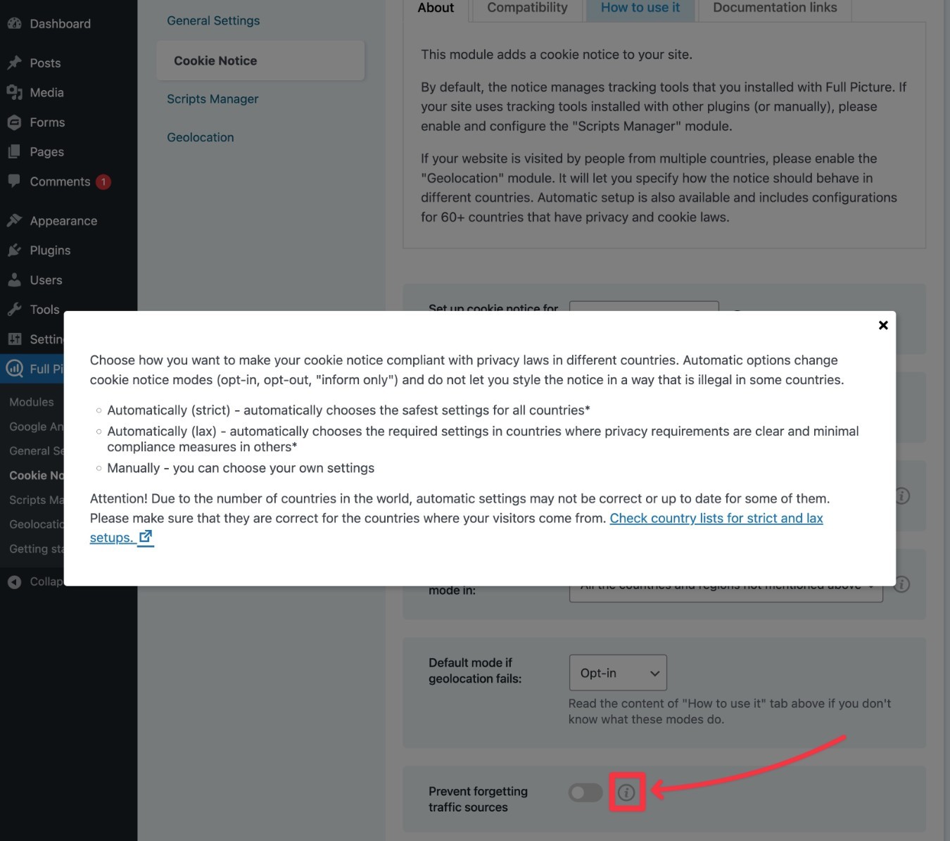 Interface tooltips