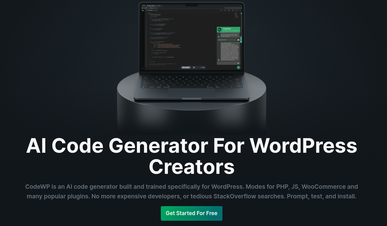 CodeWP Code Generator For WordPress Creators