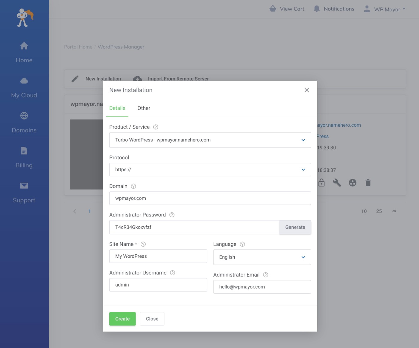 Install WordPress