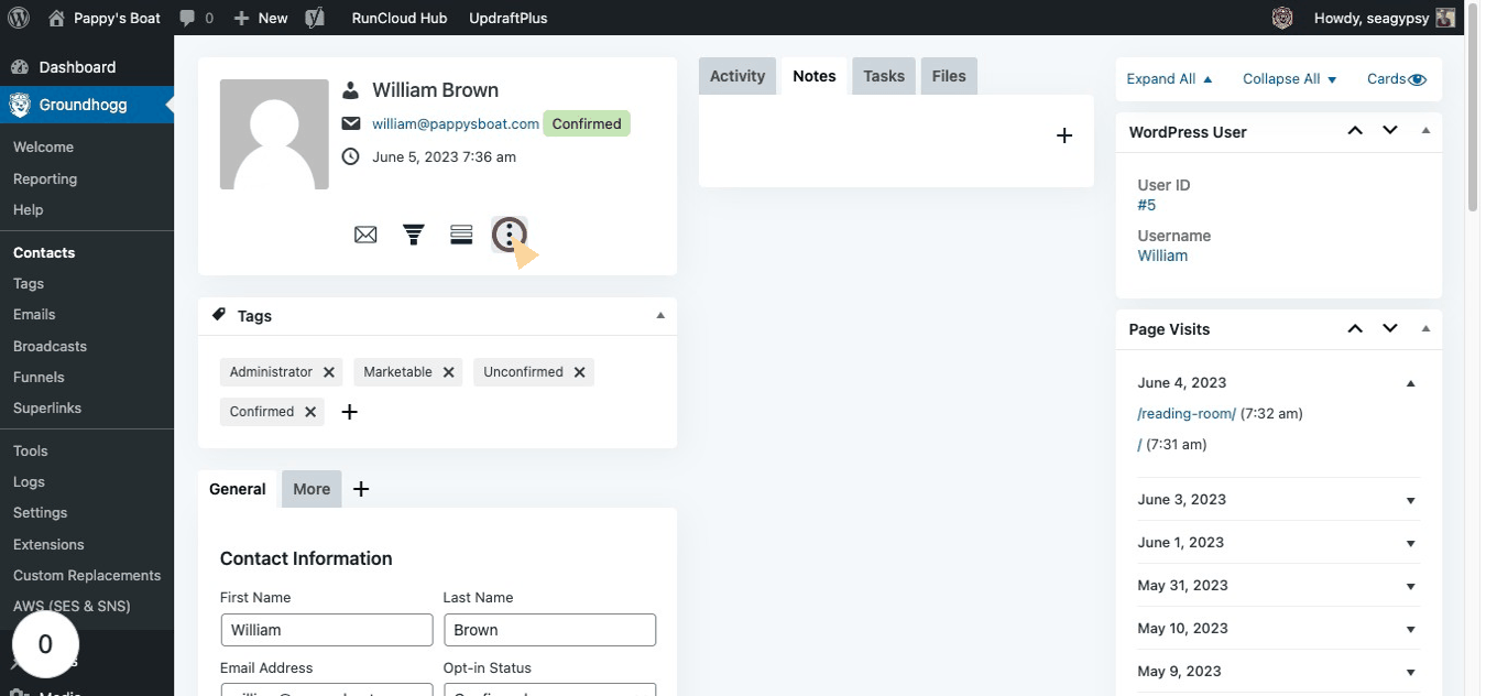 Merge your contacts in Groundhogg