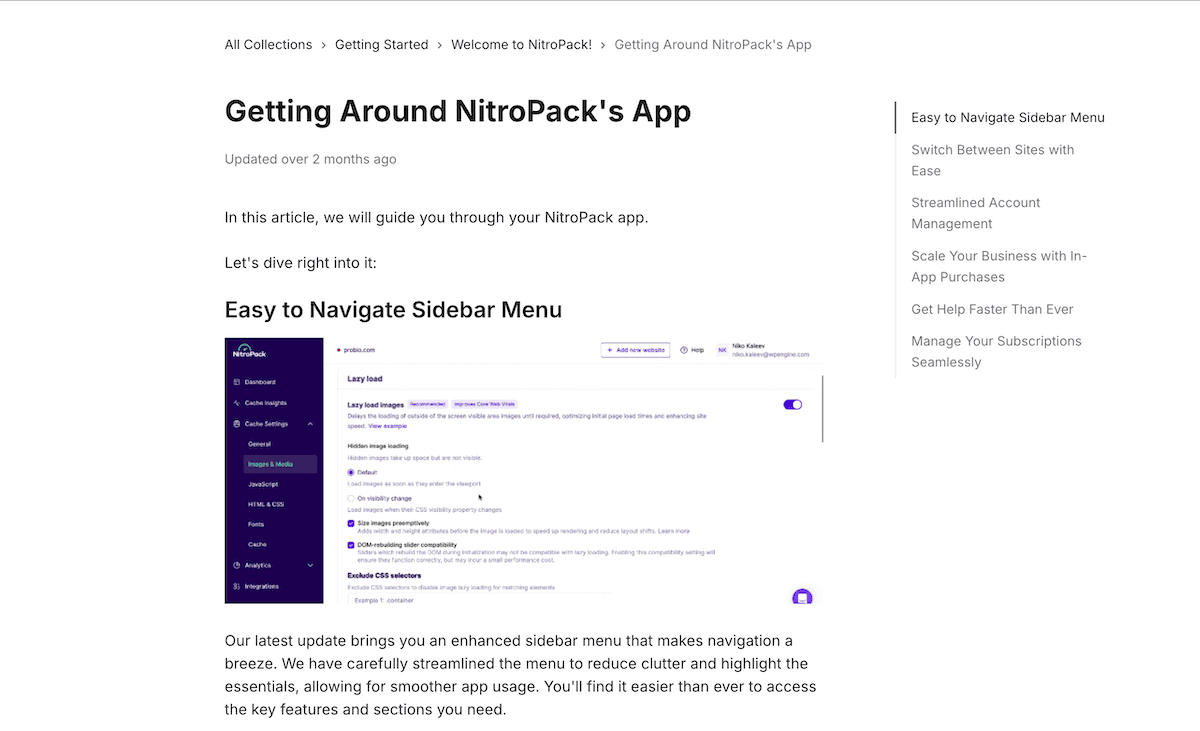 A NitroPack help Center article.