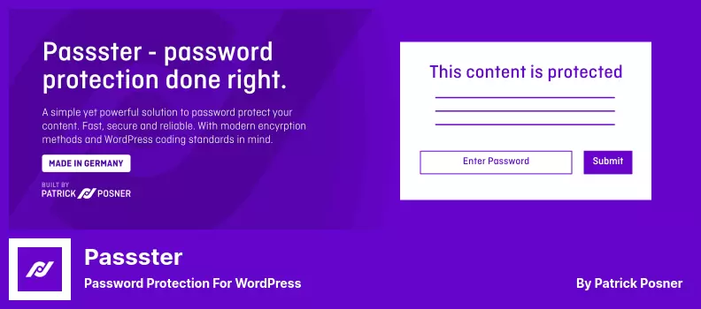 Passster Password Protection For WordPress