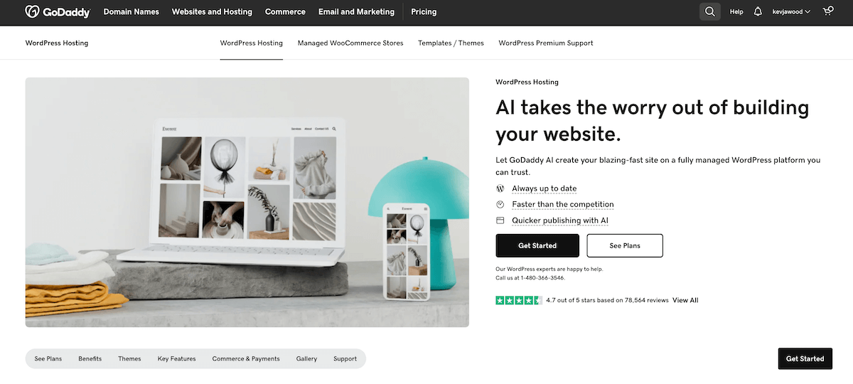 GoDaddy managed WordPress hosting
