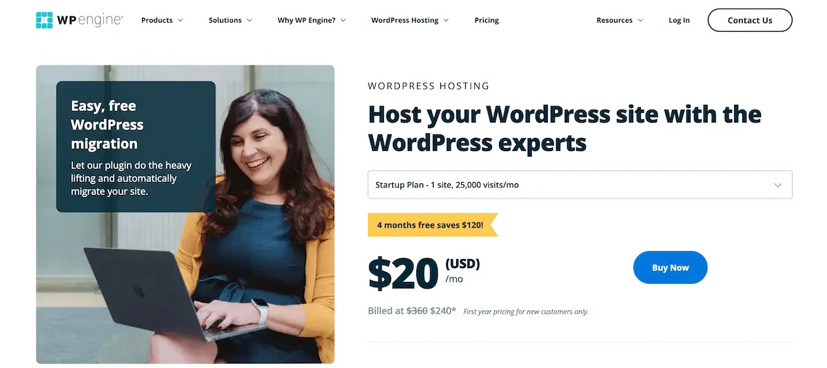 WP Engine managed WordPress hosting