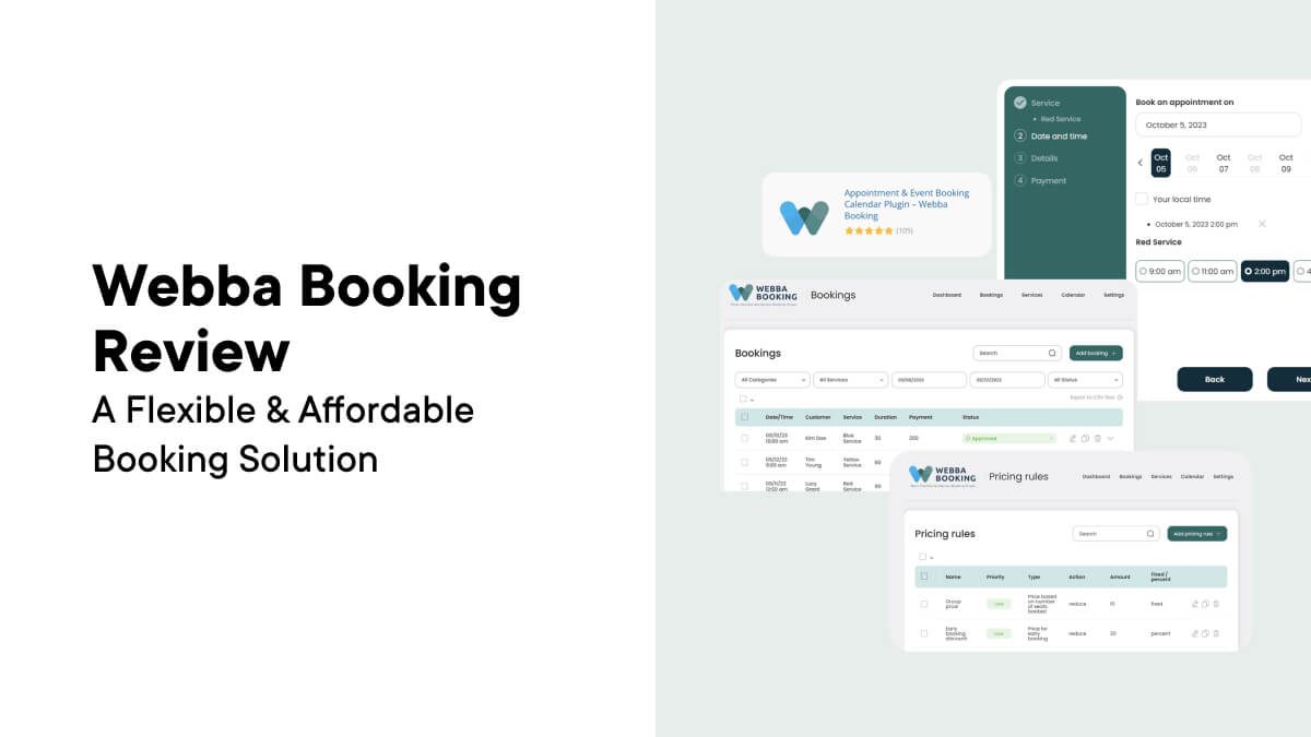 Webba Booking Review by WP Mayor