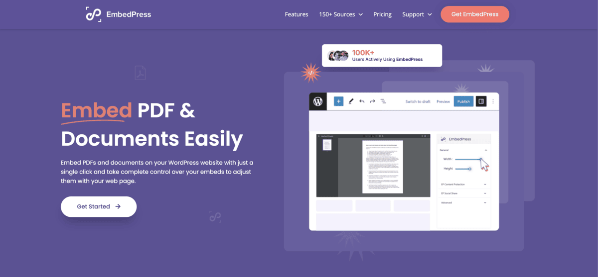 Embed PDF flipbooks on your WordPress site with EmbedPress.
