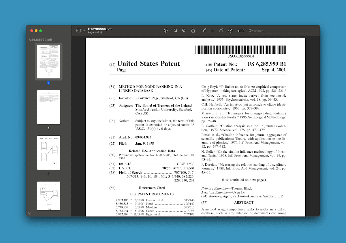A PDF document without interesting or rich visuals.