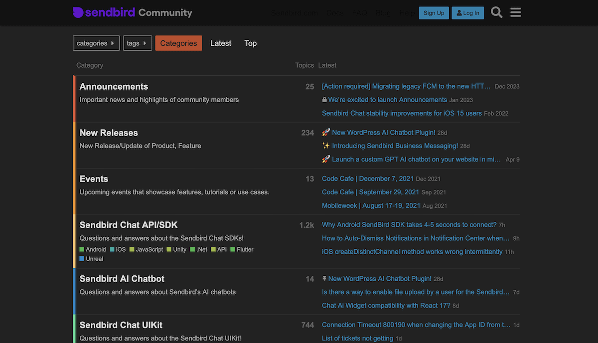 The Community forum for Sendbird's product lines.
