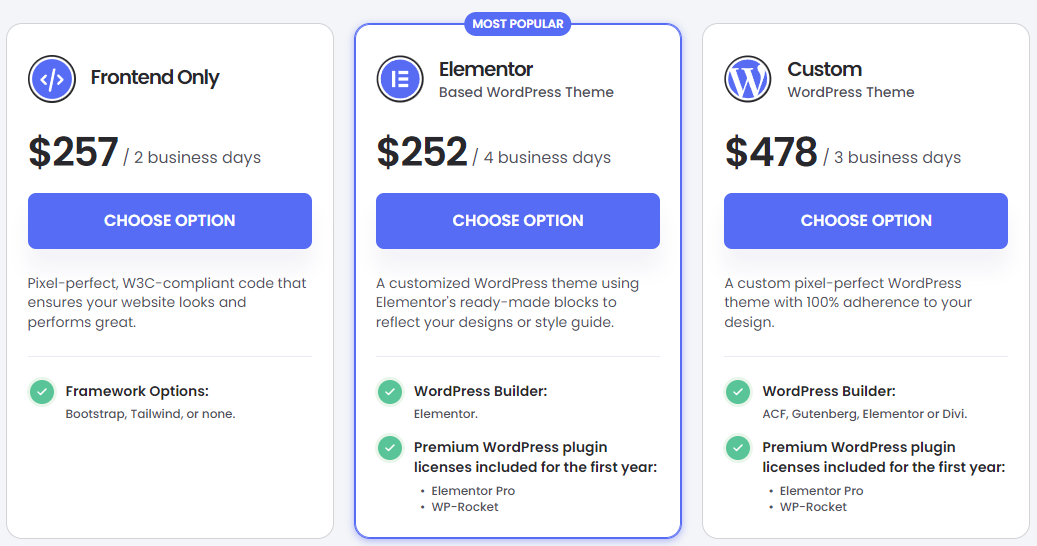 GetDevDone's pricing options
