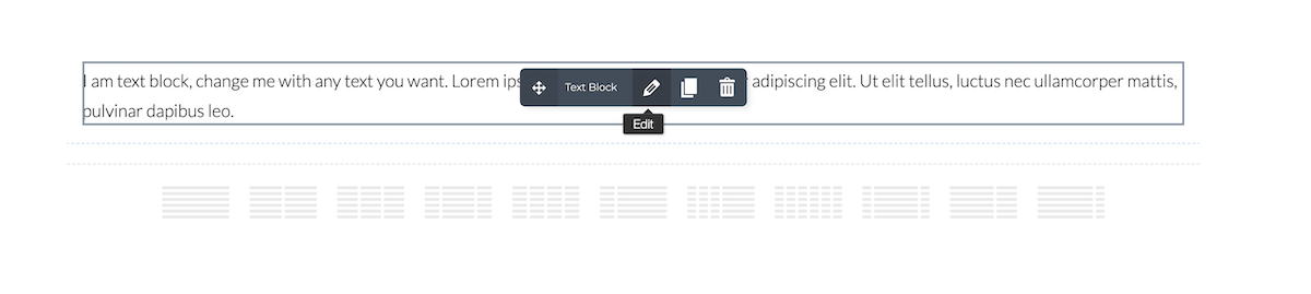 Adding a Text Block to the WP Composer editing screen.