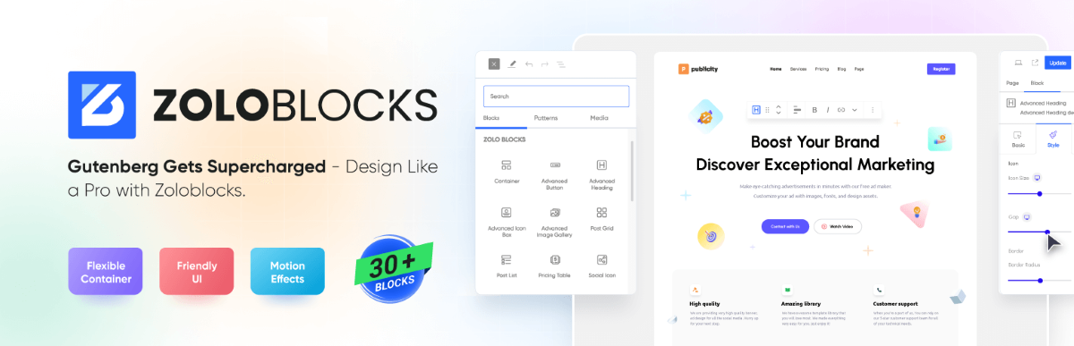 The ZoloBlocks header image from WordPress.org.