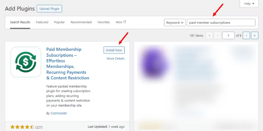 Installing Paid Member Subscriptions