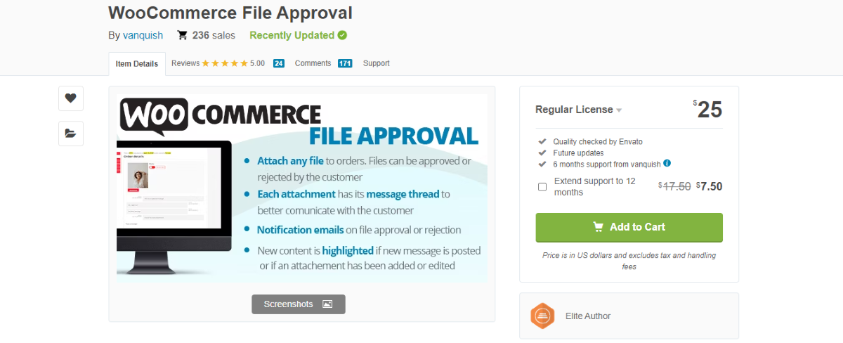 The WooCommerce File Approval home page.