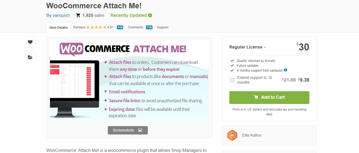 The WooCommerce Attach Me! home page.