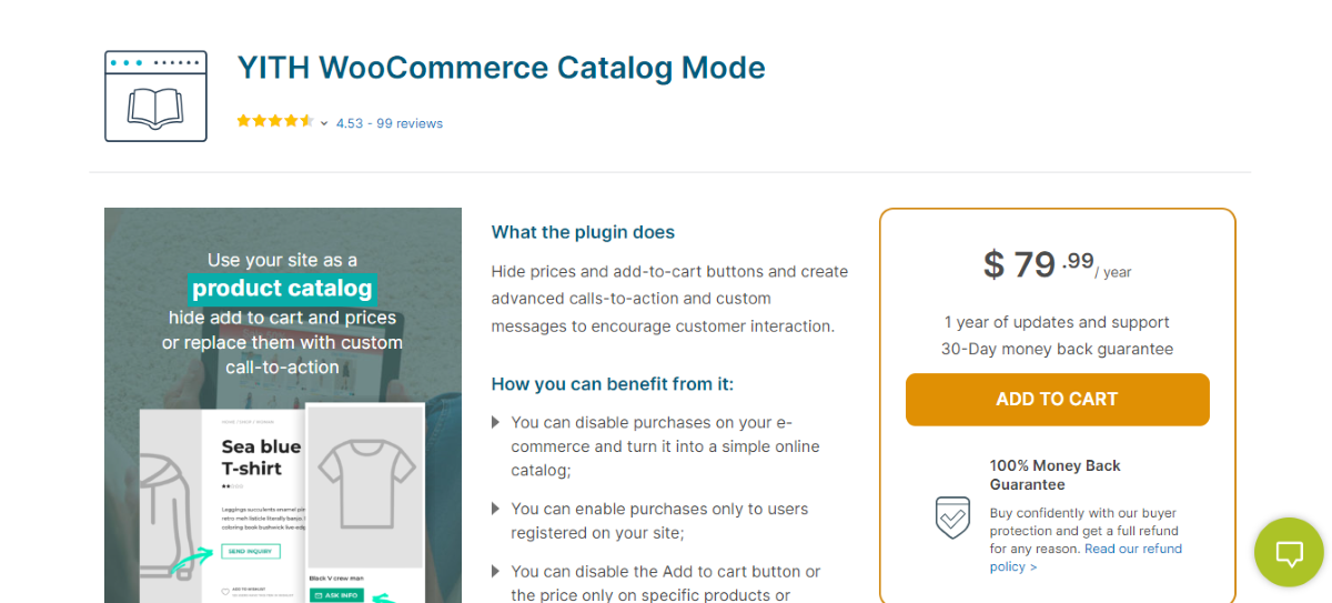 The YITH WooCommerce Catalog Mode plugin home page.