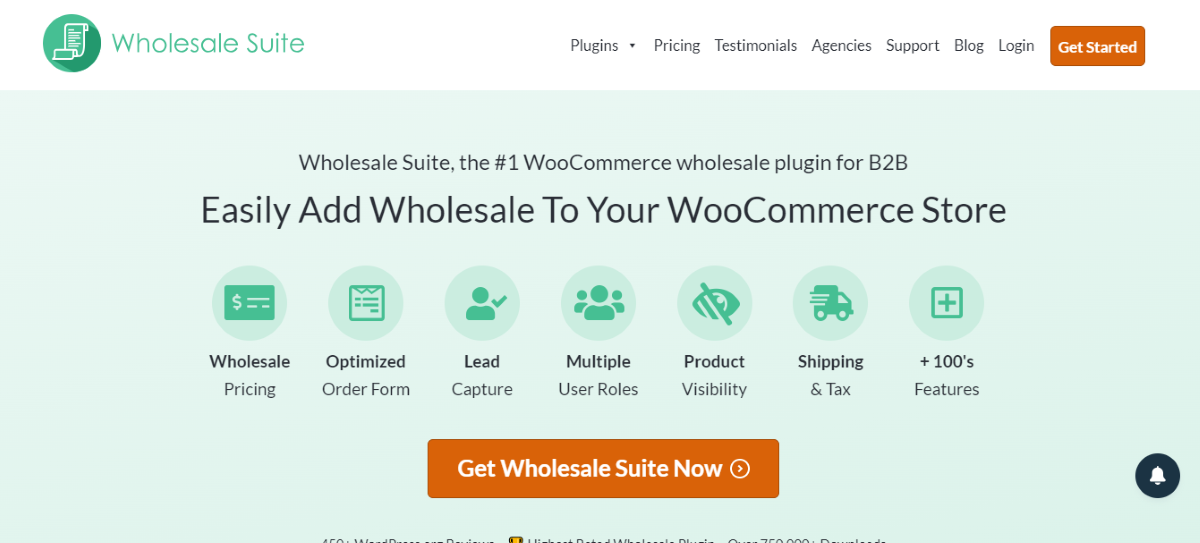 The Wholesale Suite plugin home page.