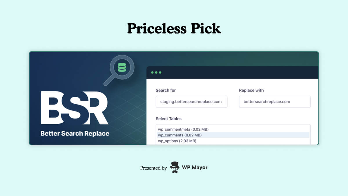 Priceless Pick - Better Search Replace