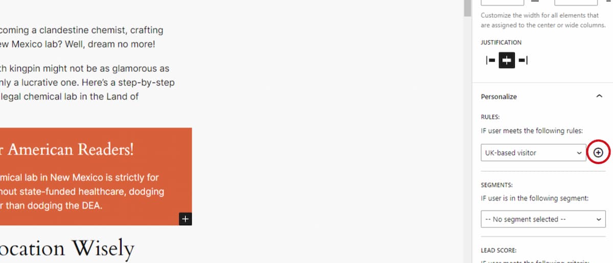 how to add additional PersonalizeWP rules