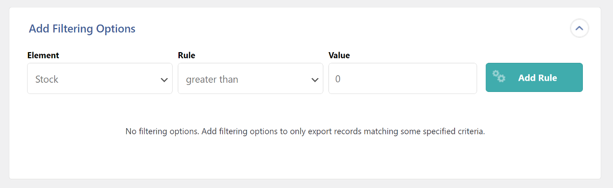 Filtering order records within WP All Export.