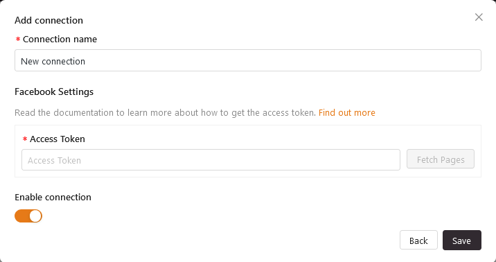 Notification Master's Facebook settings screen.
