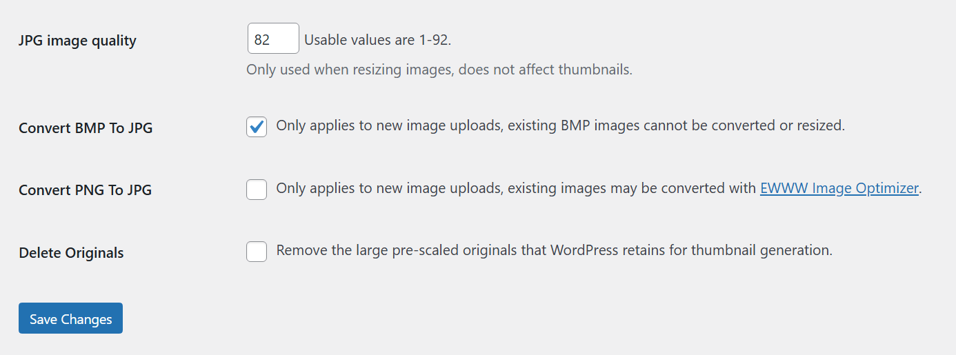 Using Imnsanity to convert images to JPGs.