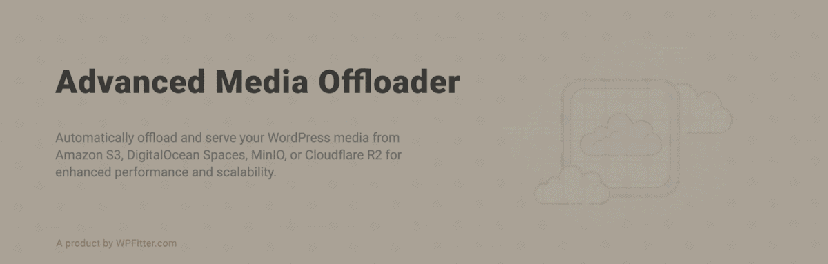 The Advanced Media Offloader plugin image header from WordPress.org.