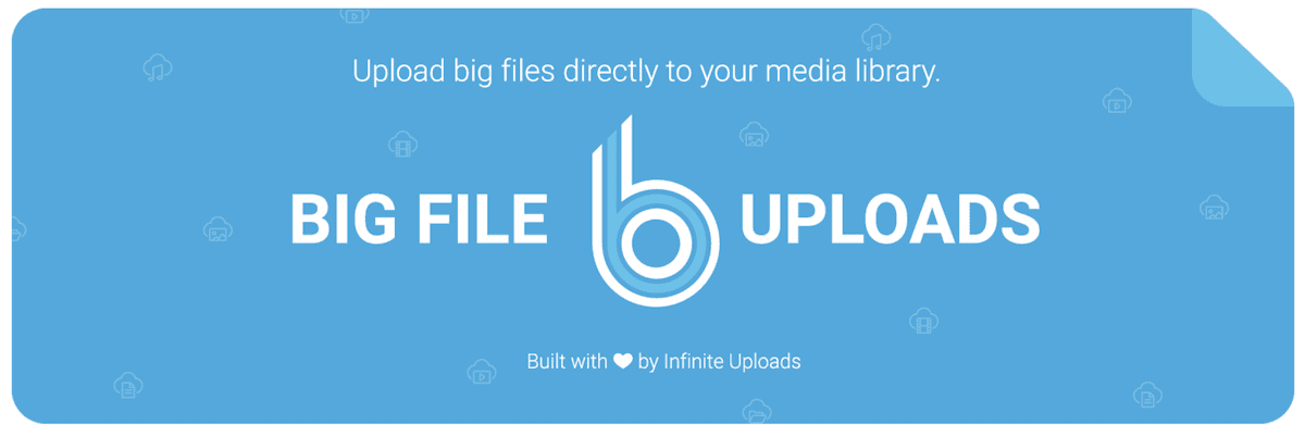 The Big File Uploads plugin header from WordPress.org.