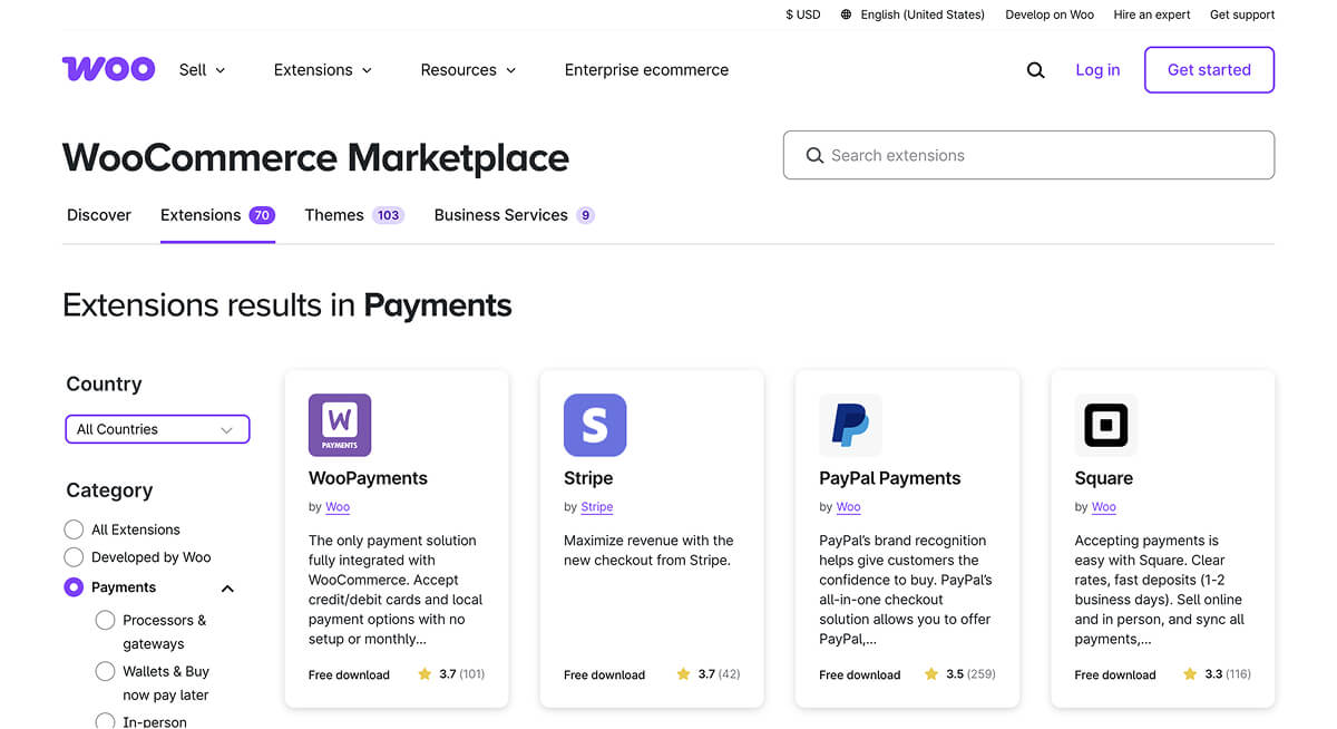 The WooCommerce Marketplace offers a number of payment solution integrations.