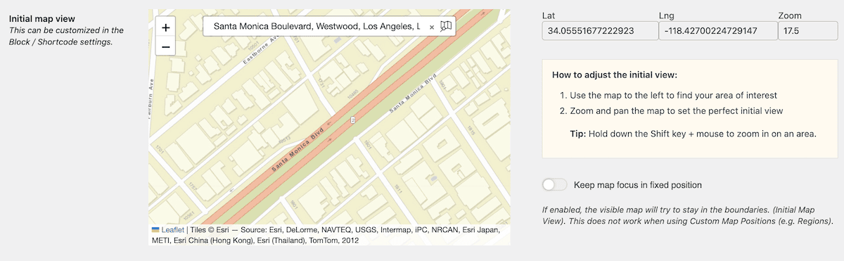 The Initial Map View in Open User Map.