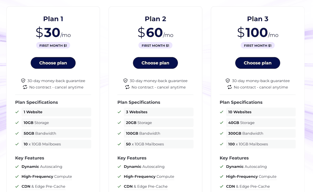 The Autoscale pricing page.