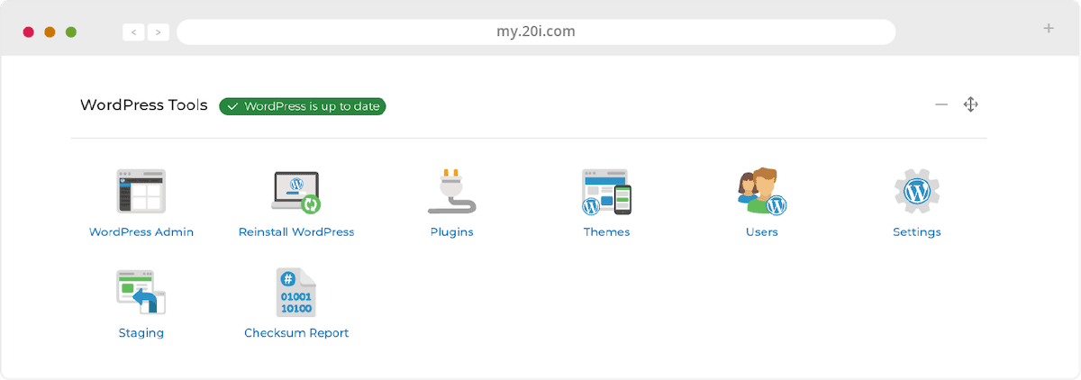 The WordPress Tools panel within Autoscale.