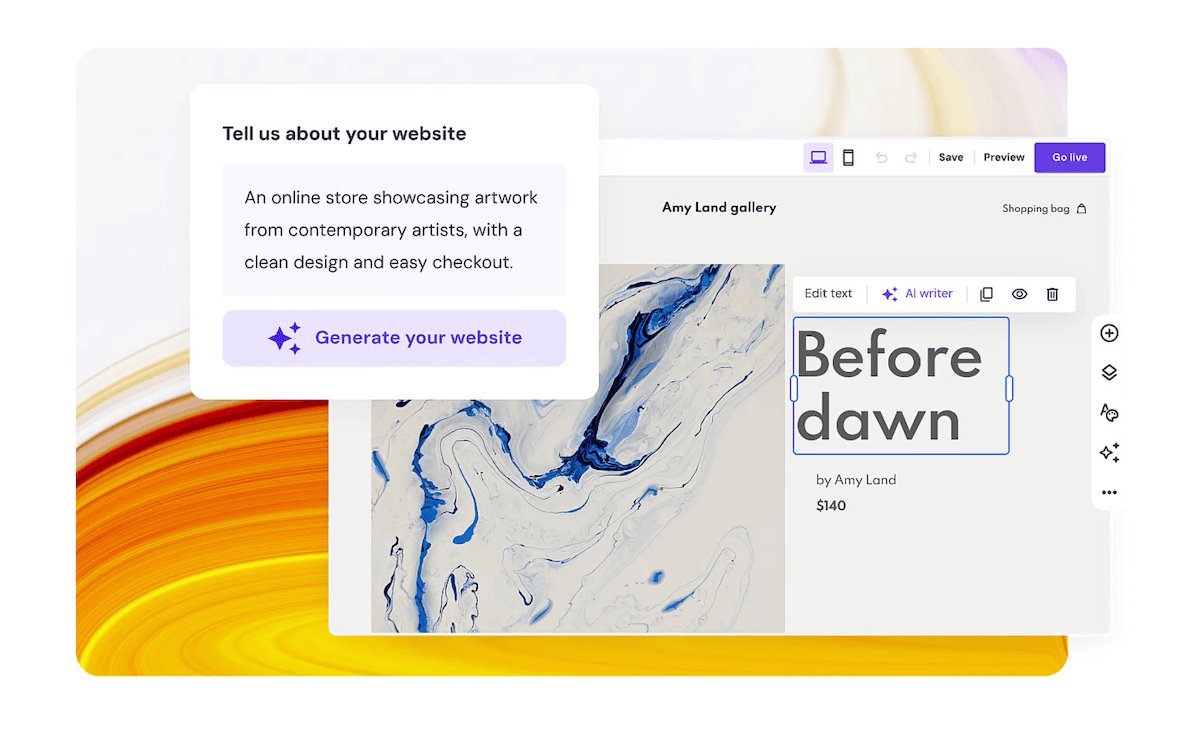 The Hostinger AI tool.