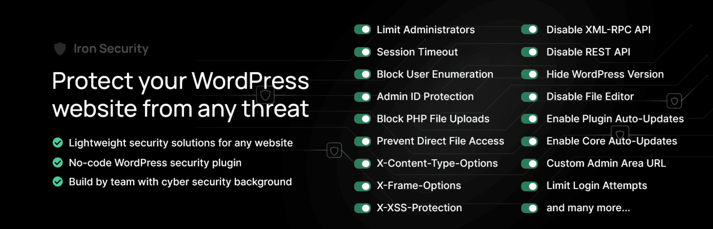 The Iron Security header image from WordPress.org.