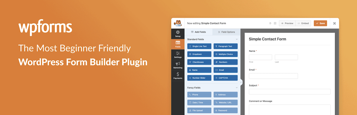 The WPForms header image from WordPress.org.