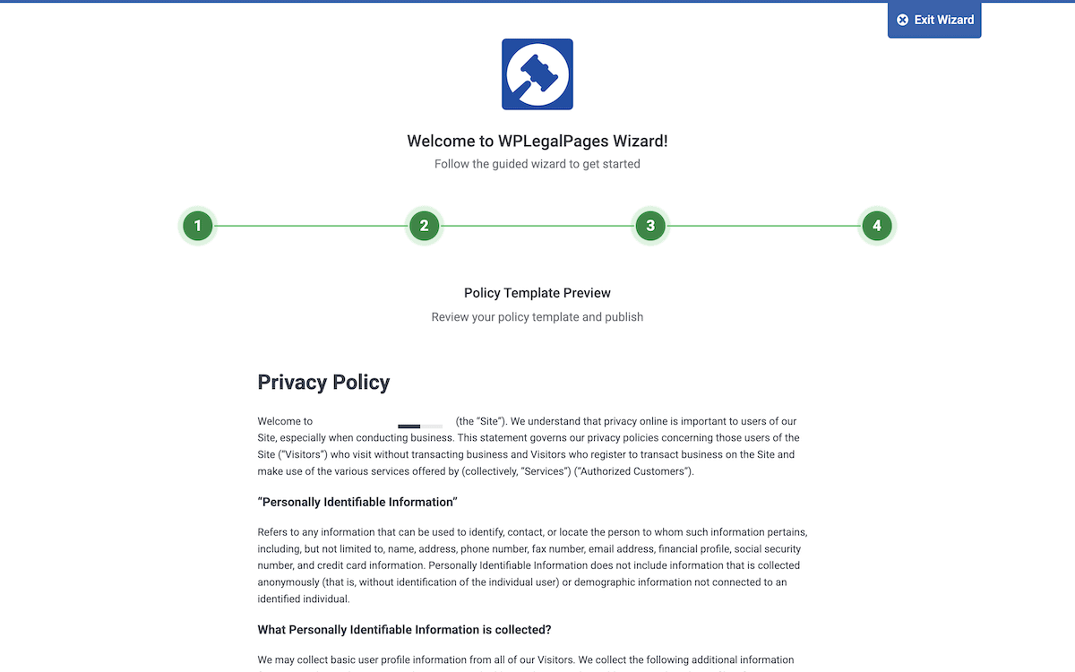 A privacy policy generated by the WPLP Compliance Platform.