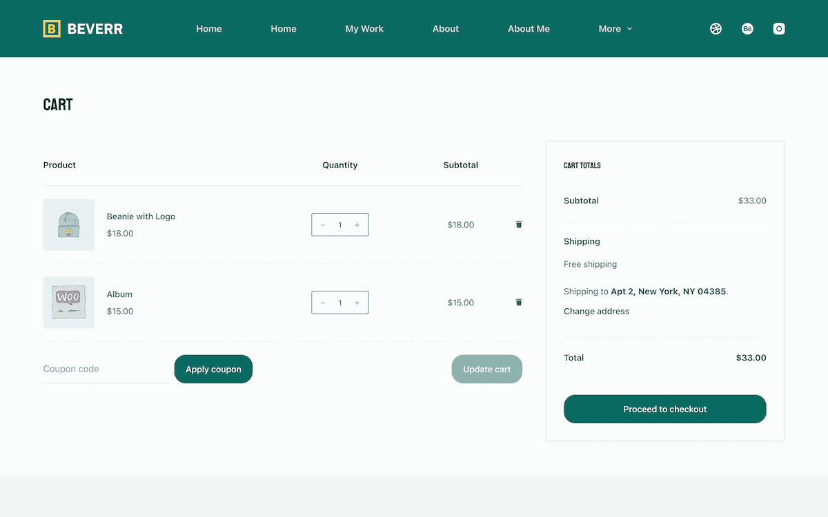 The default WooCommerce checkout.