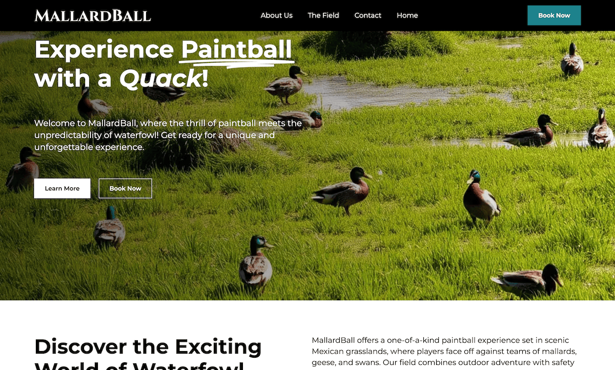 A website generated using 10web's AI builder.