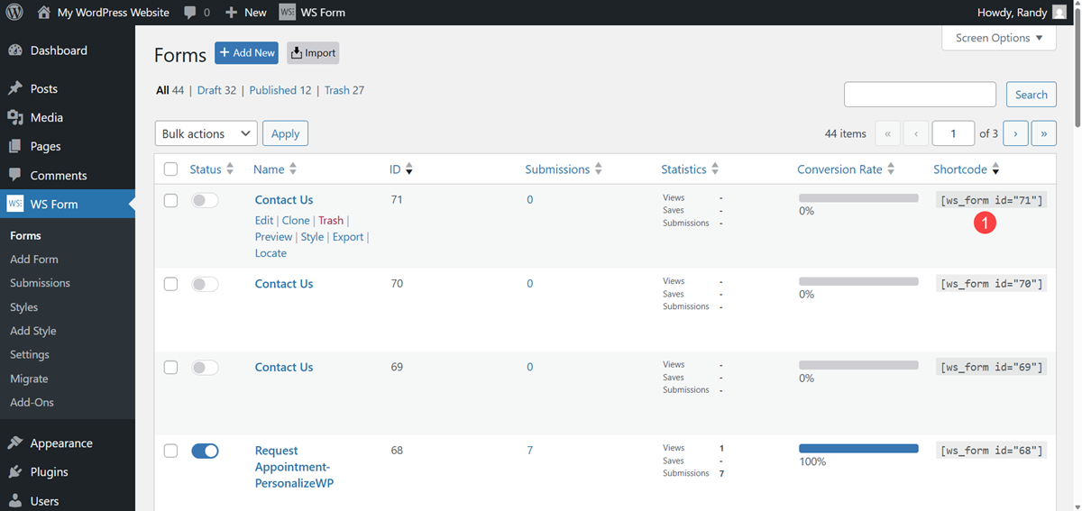 Multiple Embed Options - shortcode