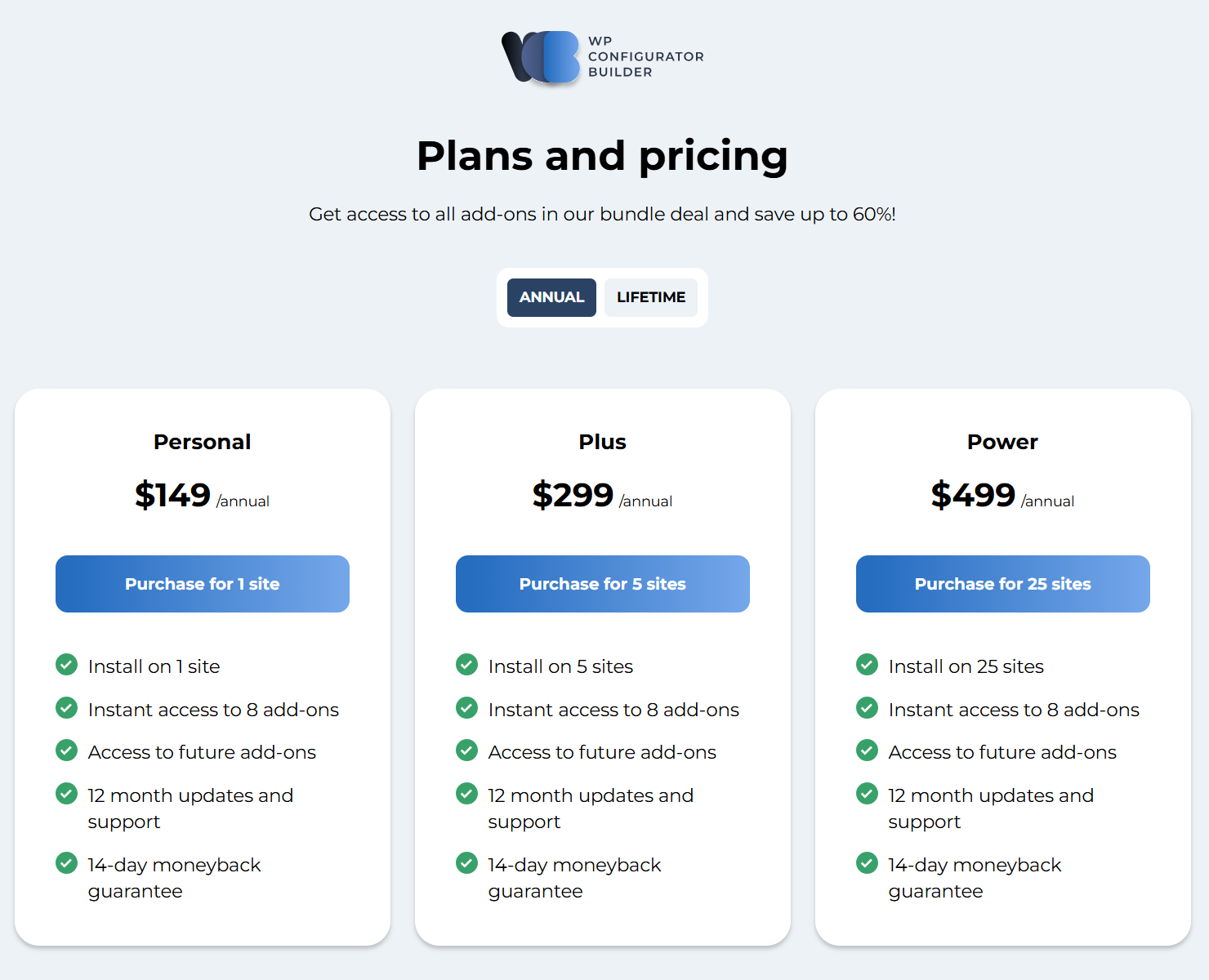 WCB pricing options.