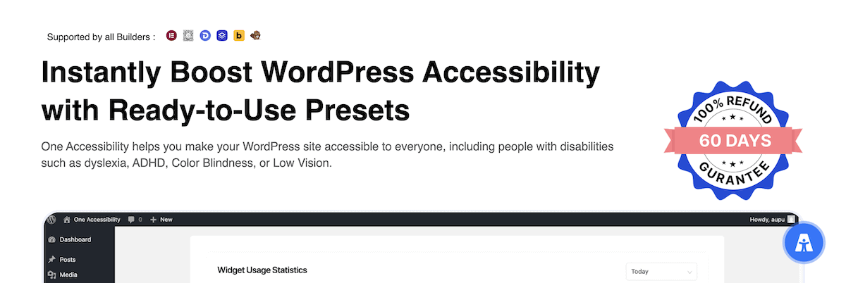 The OneAccessibility home page.
